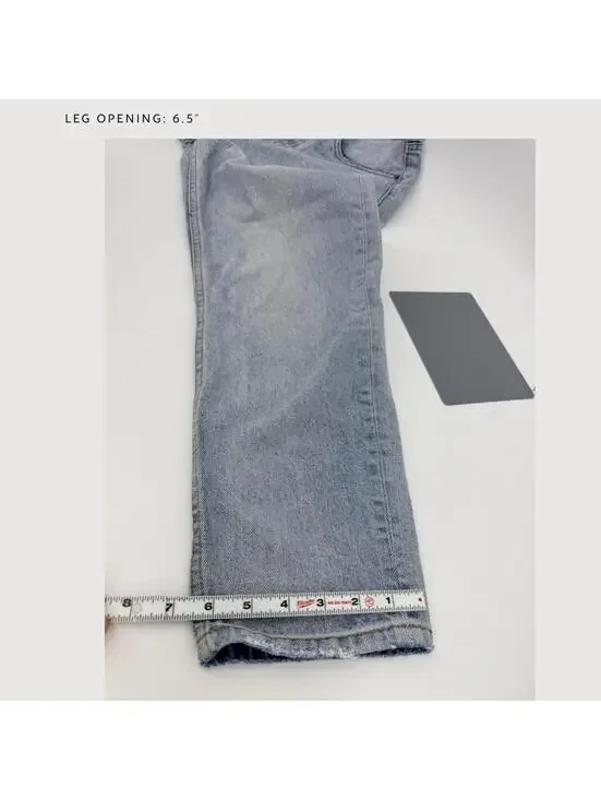 I Love Ugly Cropped 90s Denim Jeans Light Blue Wash Size S - Picture 9 of 9